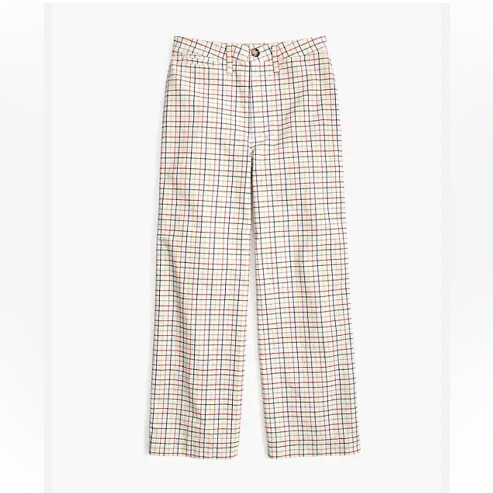 Emmett Wide-Leg Crop Pant in Rainbow Windowpane